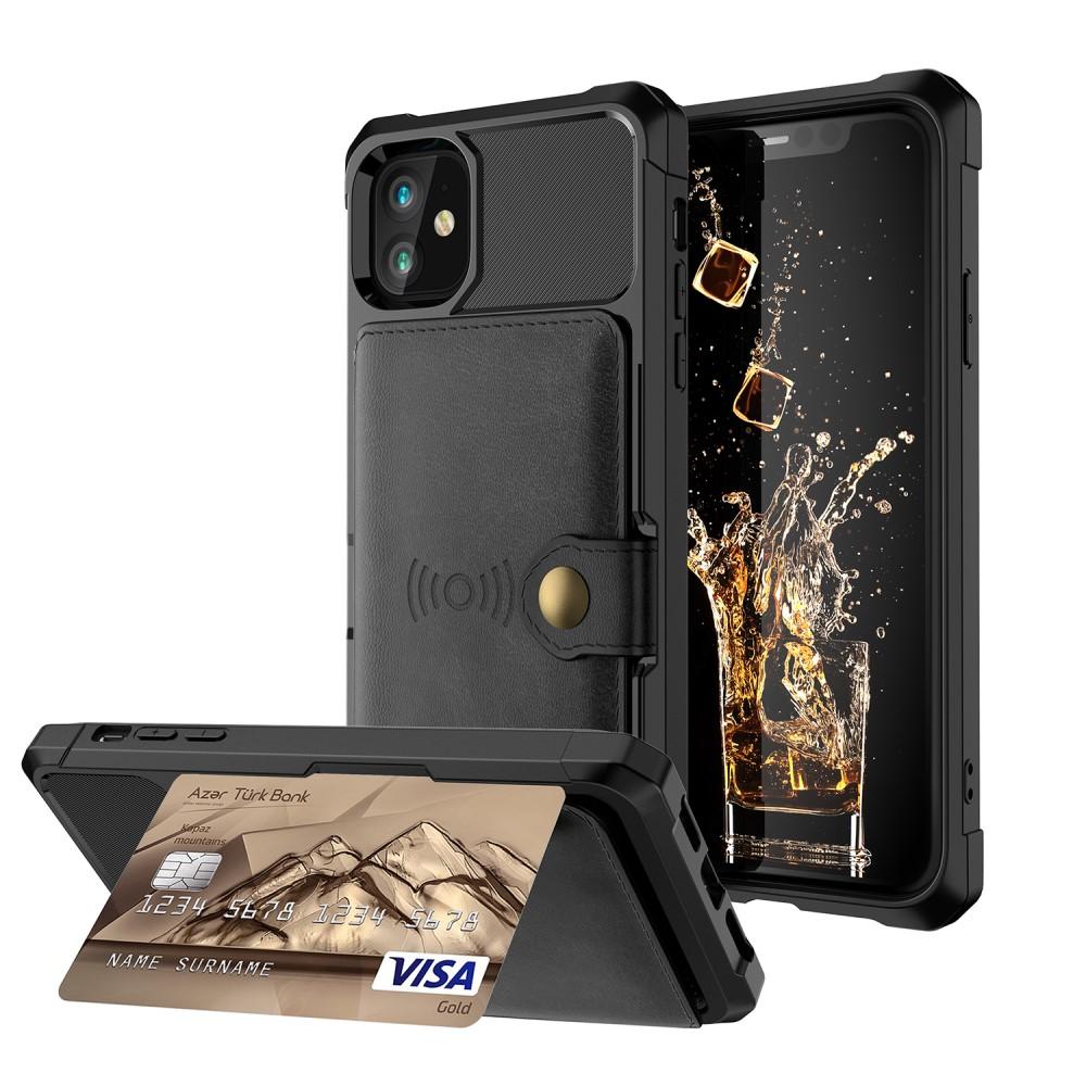 Tough Multi-slot Case iPhone 12 Mini Musta - Puhelimen kuoret - Paikat korteille