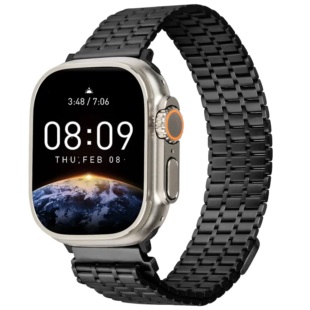 Business Magnetic Armbånd Apple Watch 45mm Series 8 sort