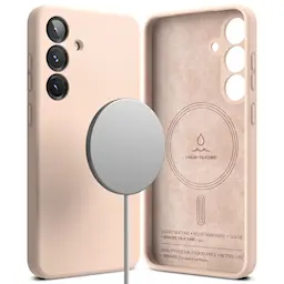 Silicone Magnetic Case Samsung Galaxy S25 Plus Pink Sand