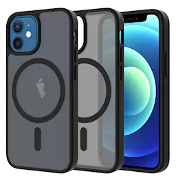 iPhone 12 Mini Hybrid-cover magnetisk, Frosted Black