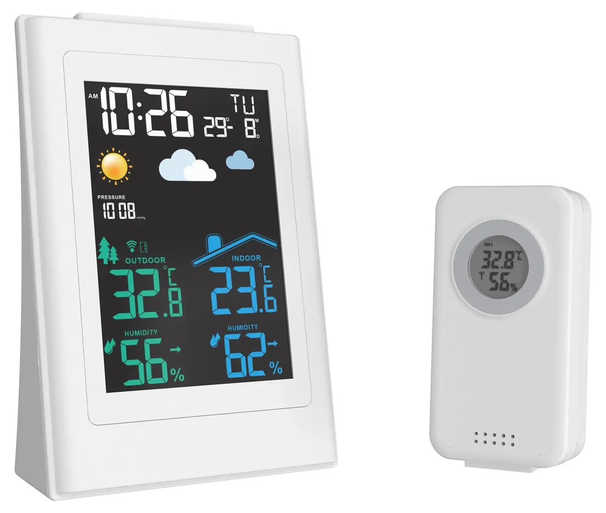 Digital værstasjon med fargeskjerm, Hvit