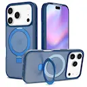 Hybridcover Magnetic Ring iPhone 17 Pro Max Mørkeblå