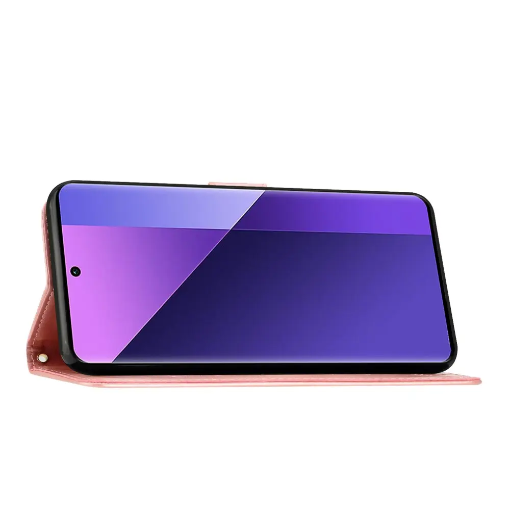 Läderfodral Fjärilar Samsung Galaxy A37 Roséguld