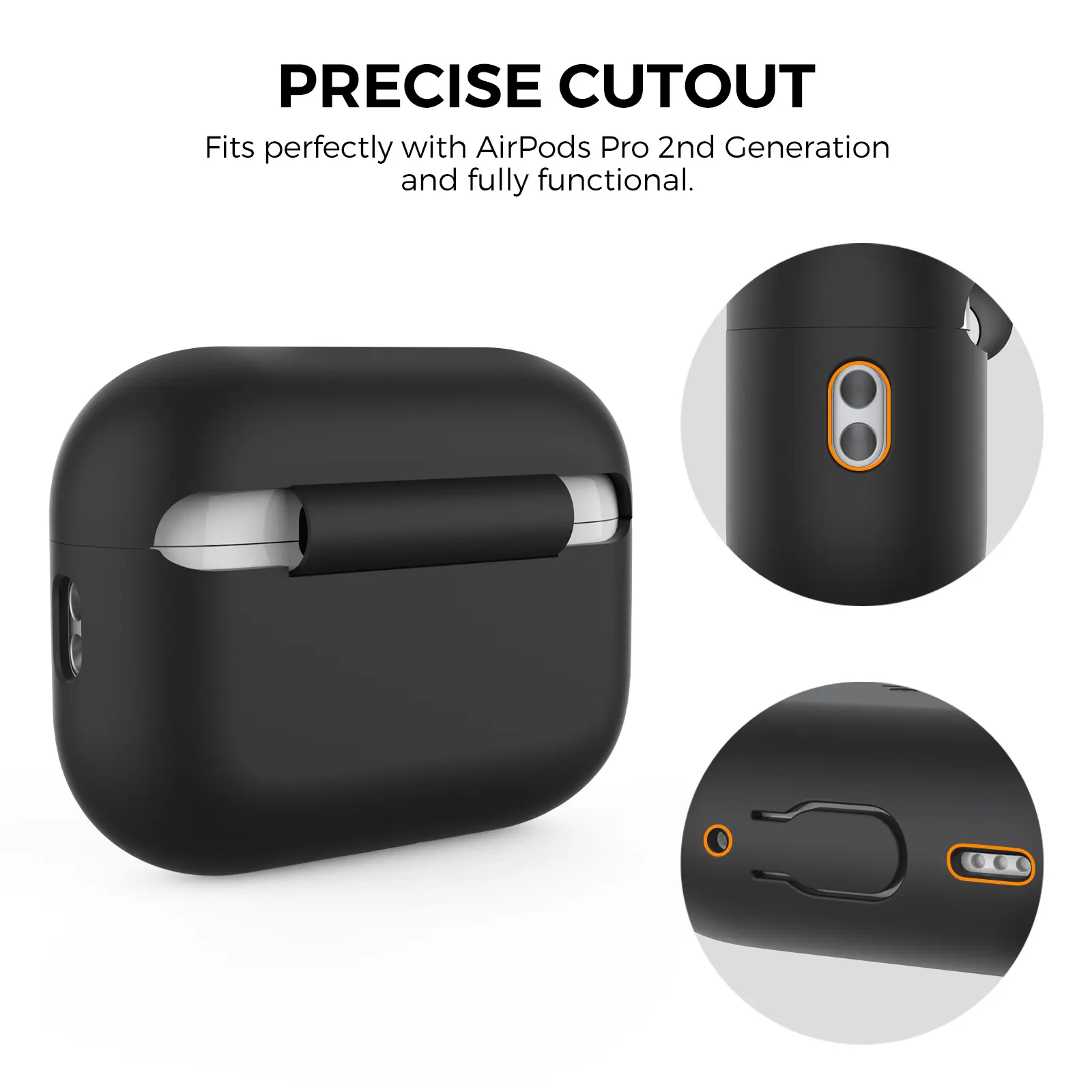 Active Silicone Case Apple AirPods Pro 3 svart