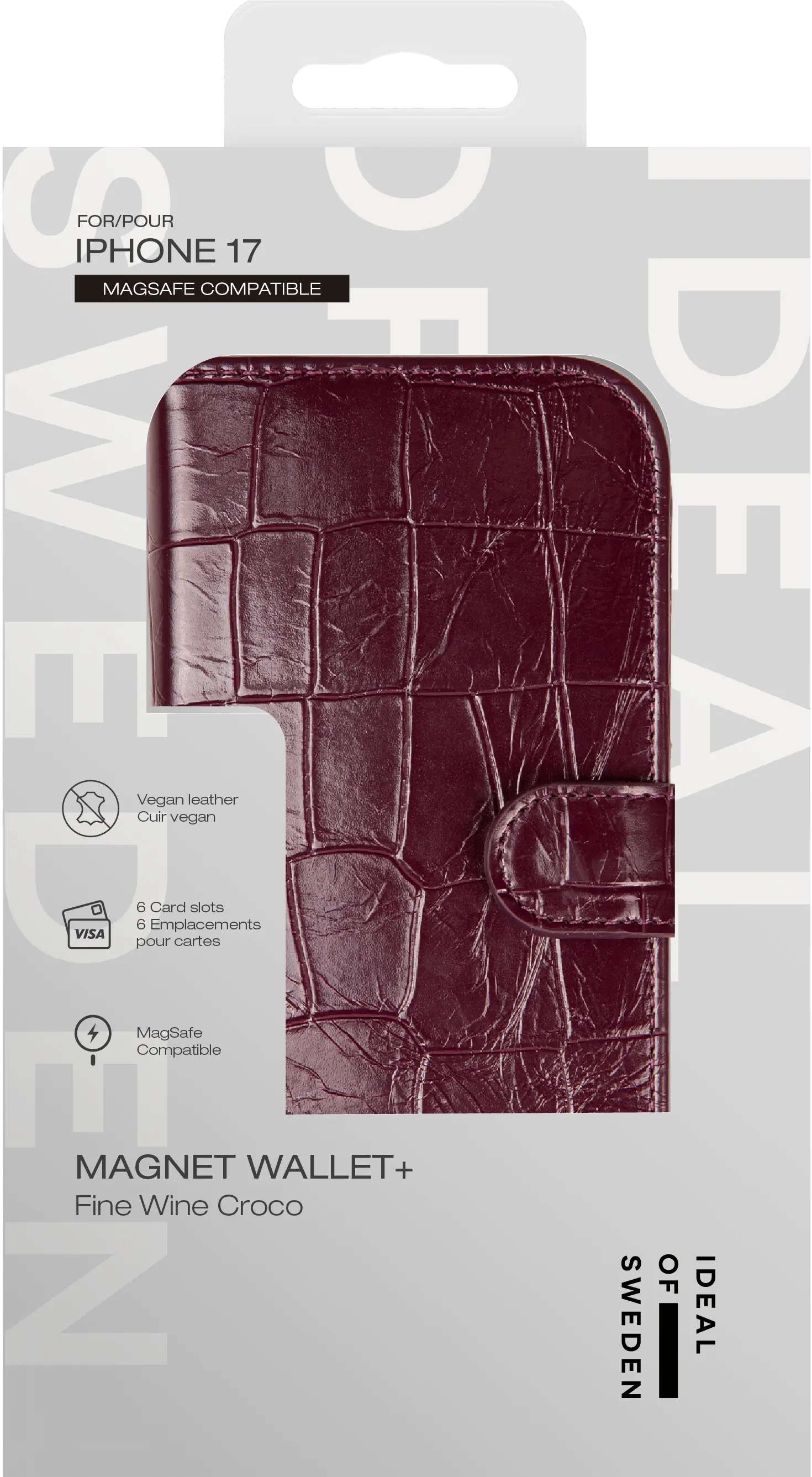 MagSafe Magnet Wallet+ iPhone 17 Fine Wine Croco