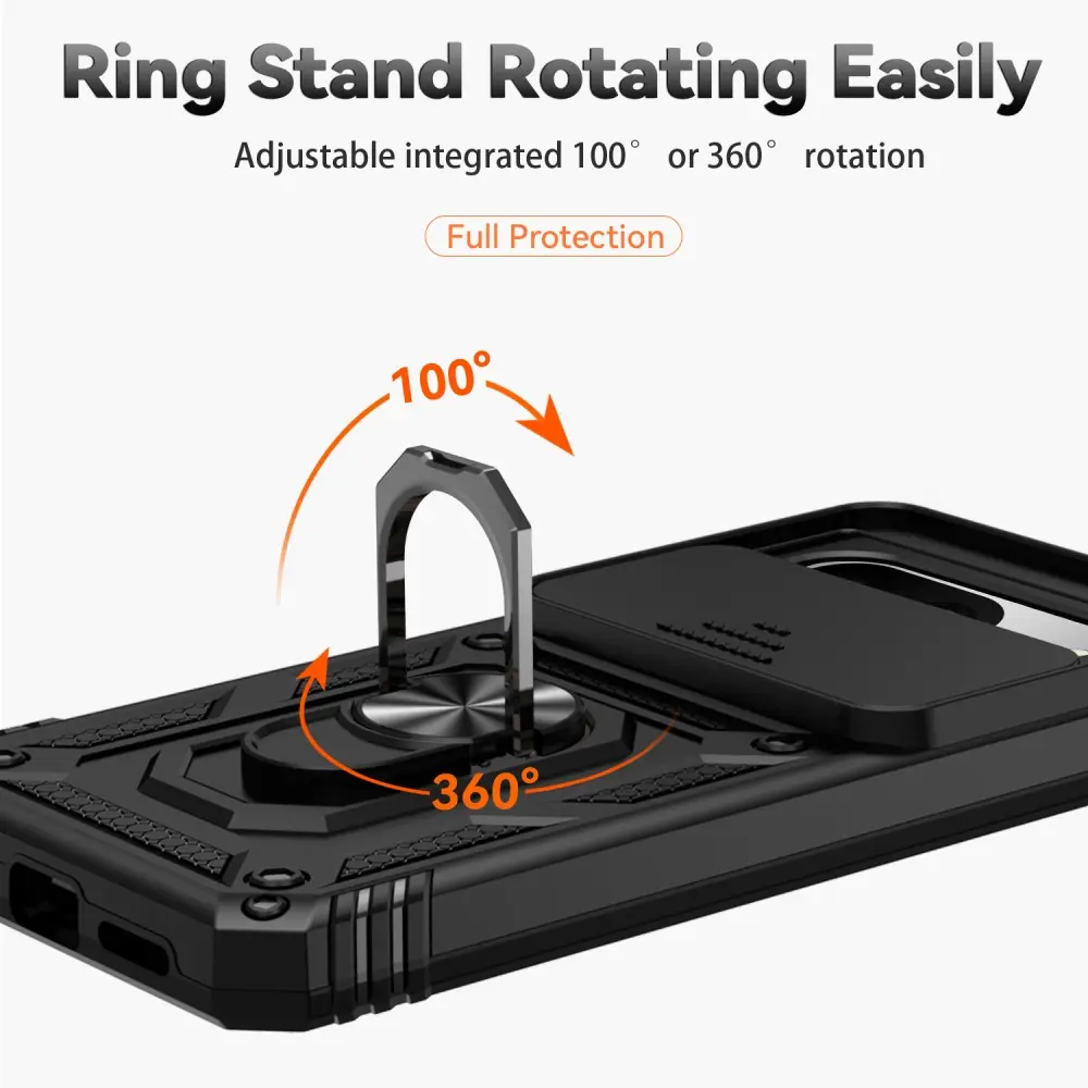 Hybridskal Ring + Kameraskydd Google Pixel 8 Svart