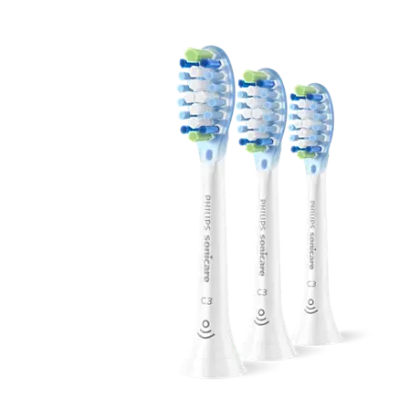 Sonicare C3 Premium Plaque Defence 2+1-pack harjaspäät HX9043/87, Valkoinen