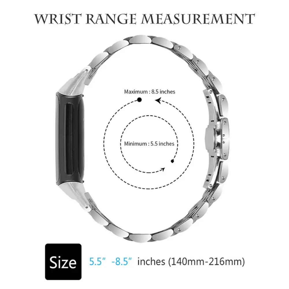 Stainless Steel Bracelet Fitbit Charge 6 Silver/guld