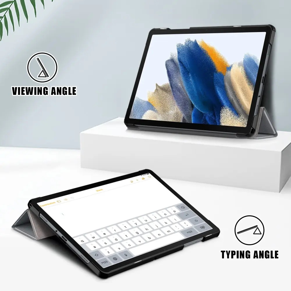 Fodral Tri-fold Samsung Galaxy Tab A9 Plus Grå