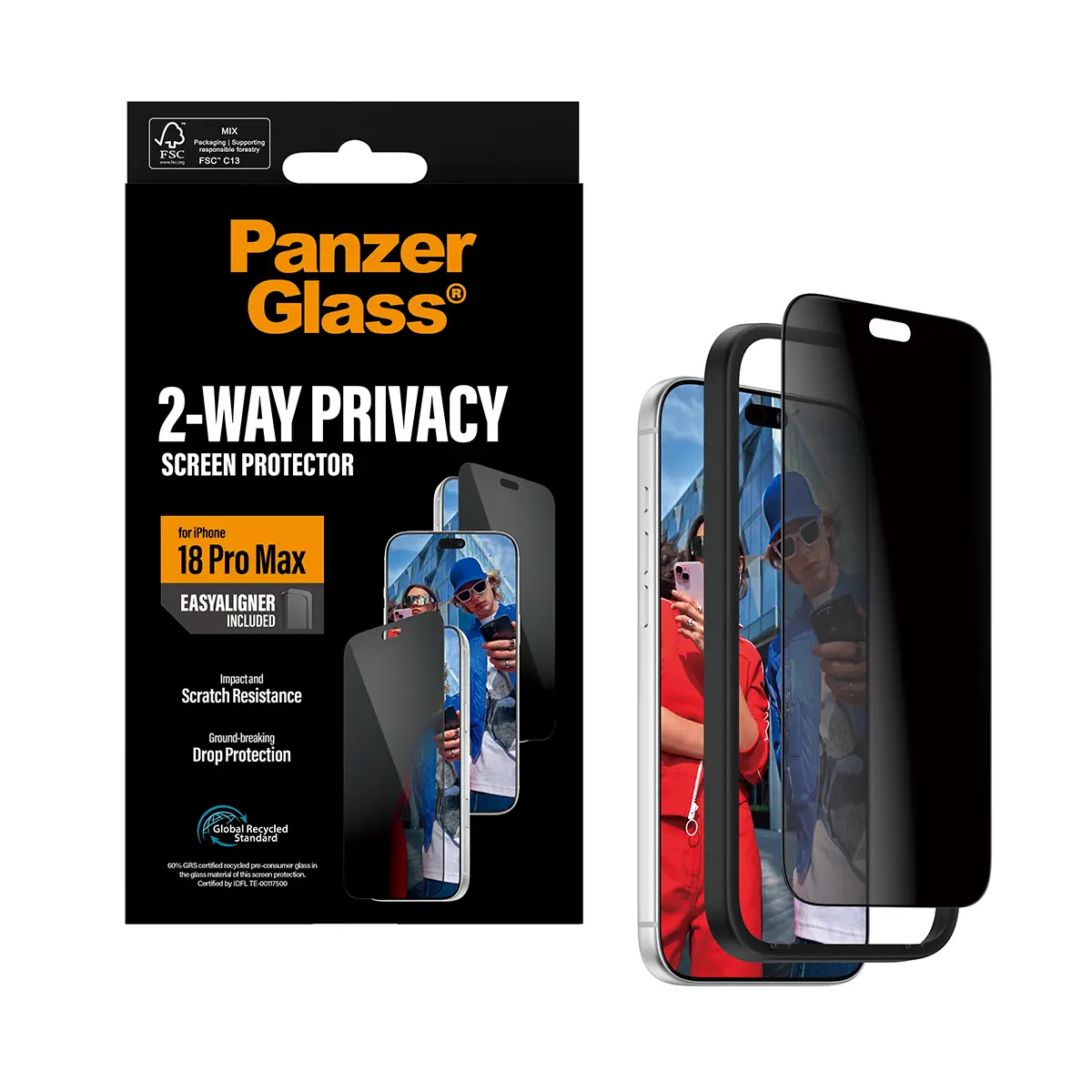 iPhone 18 Pro Max Privacy Screen Protector (with EasyAligner) Ultra Wide Fit