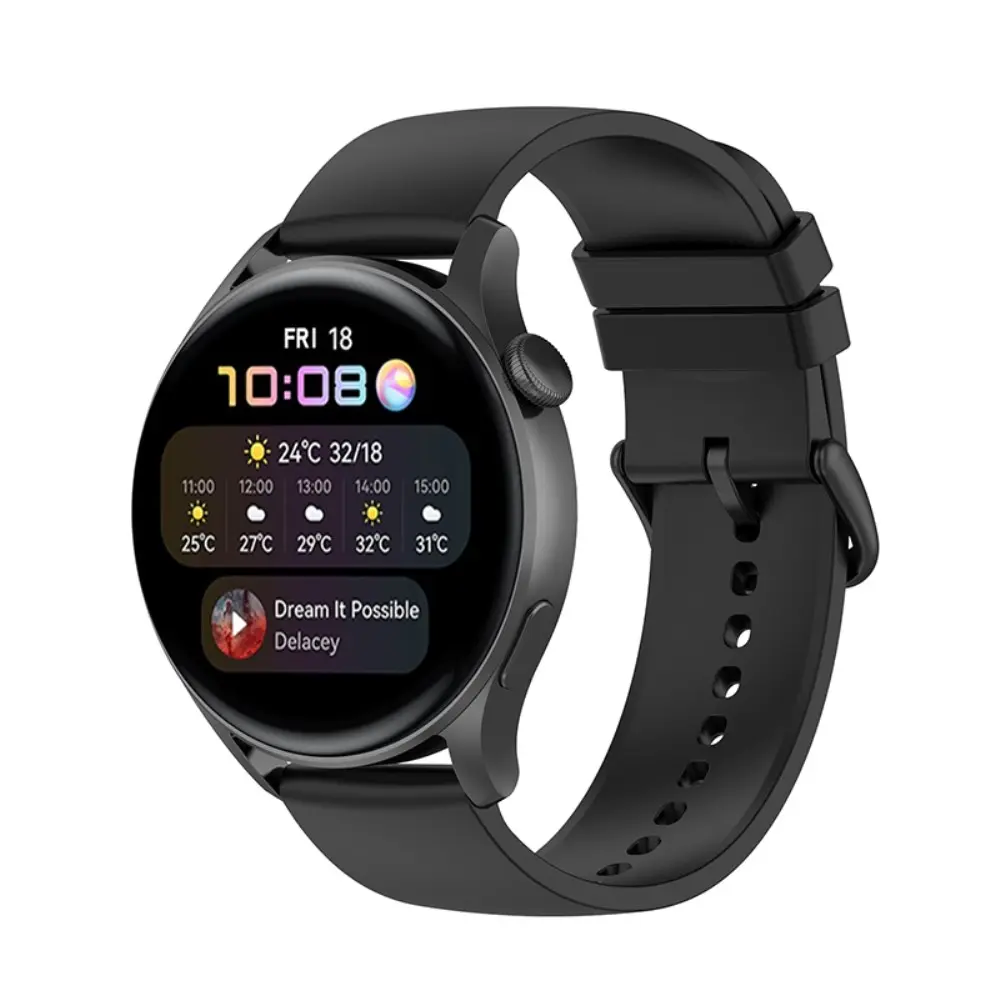Rem af silikone til Huawei Watch GT 2e Sort
