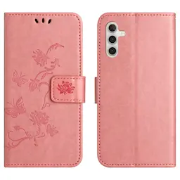 Samsung Galaxy A26 Mobilfodral med fjärilar, Rosa
