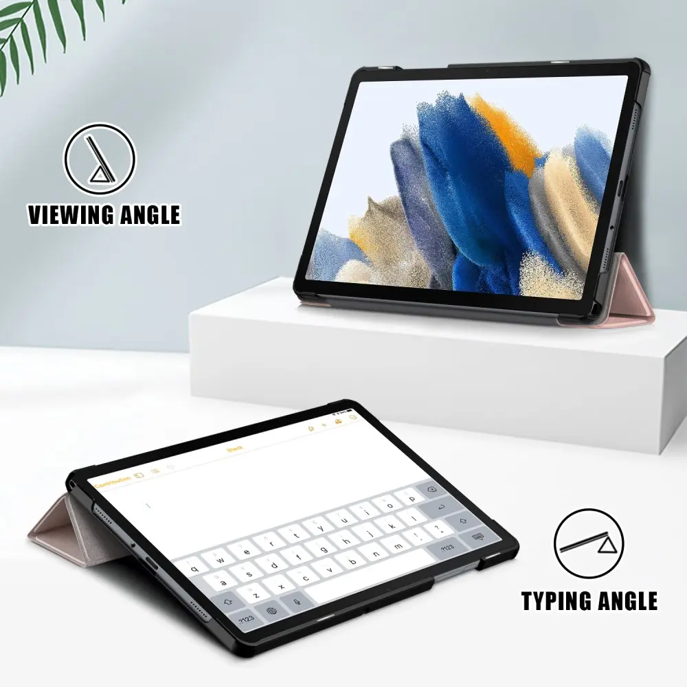 Fodral Tri-fold Samsung Galaxy Tab A9 Plus Roséguld