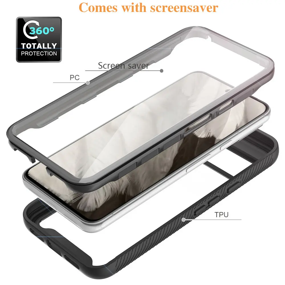 Full Protection Case Google Pixel 8 Svart