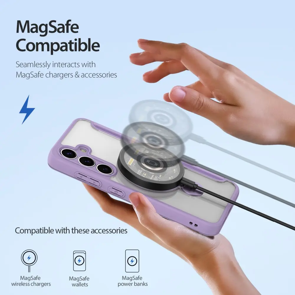 Skin X Pro MagSafe Kickstand Samsung Galaxy S25 lila