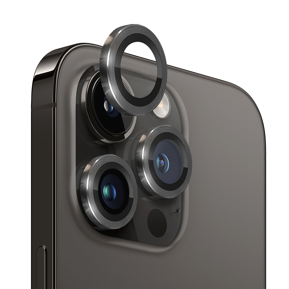 NORTHJO iPhone 11 Pro Max Linsebeskytter i herdet glass med aluminiumsramme Svart