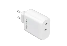 Dual PD Wall Charger 35W USB-C hvid