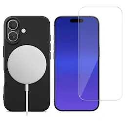 iPhone 17 Kit TPU-skal MagSafe och Skärmskydd i Glas Svart