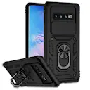 Hybridcover Ring + Kamerabeskyttelse Samsung Galaxy S10 Plus Sort