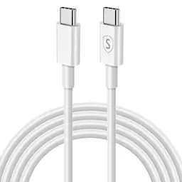 PD Kabel USB-C til USB-C 60W 3m, Hvid