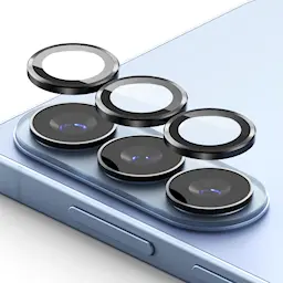 Samsung Galaxy S26 2-pack Linsskydd med aluminiumsramme, Svart