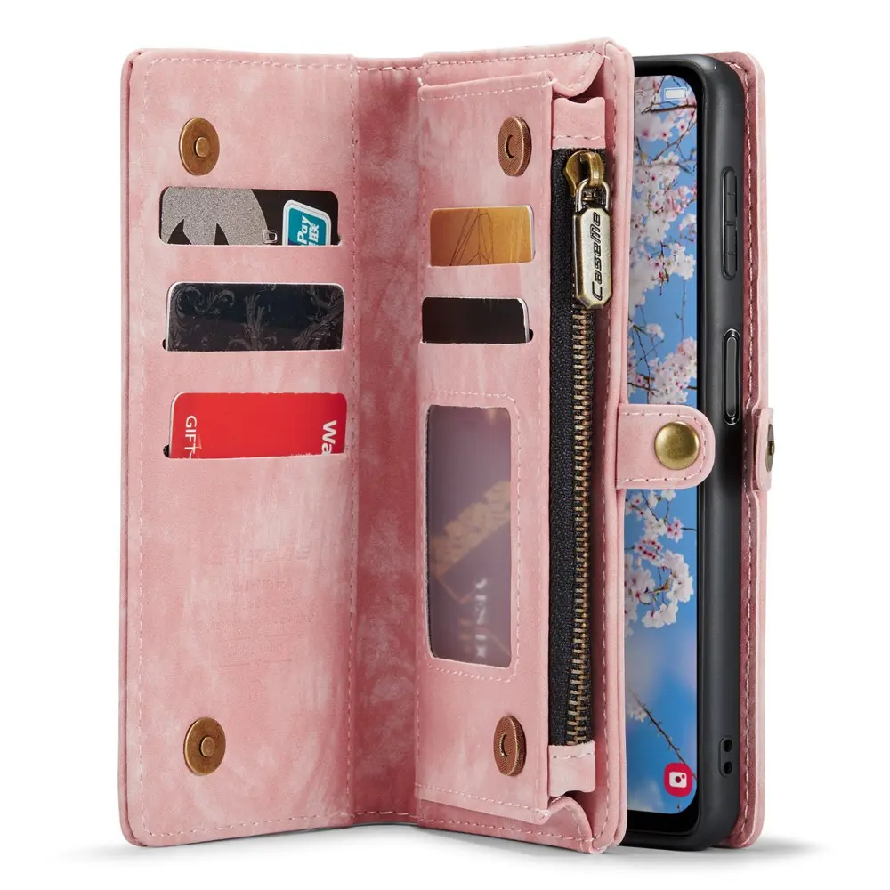 Multi-slot Plånboksfodral Samsung Galaxy A54 Rosa