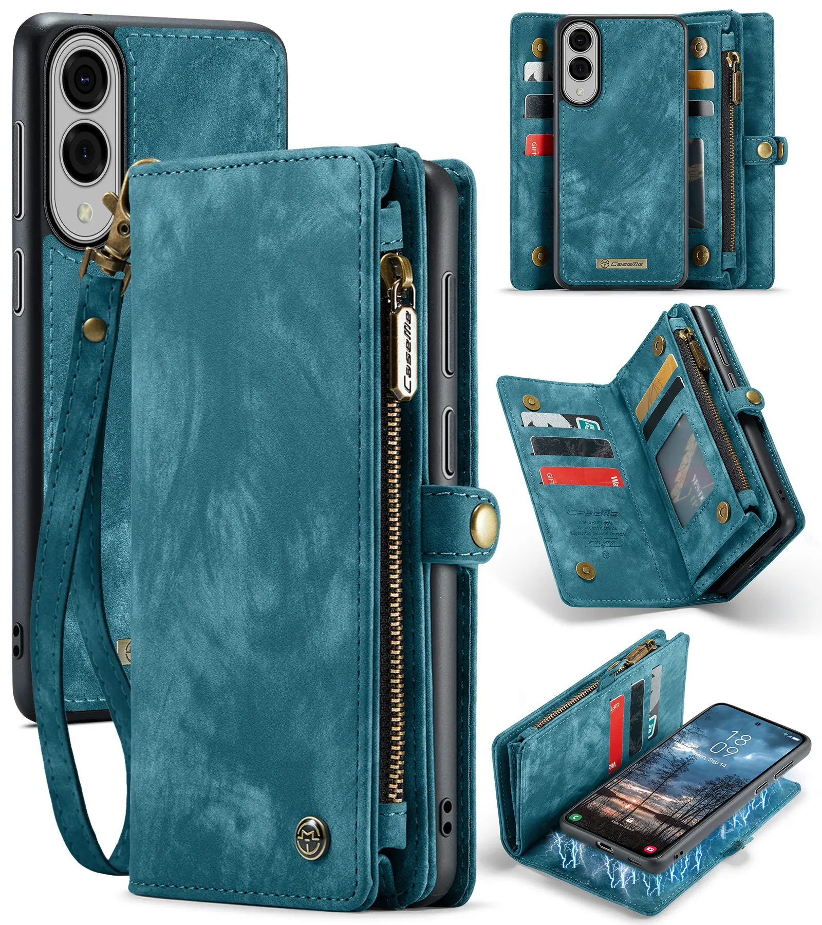 Multi-slot Mobiltaske Samsung Galaxy S25 Edge Blå