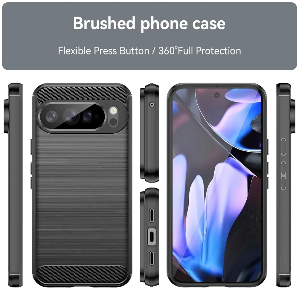 Google Pixel 11 Pro XL Skal TPU Brushed Svart