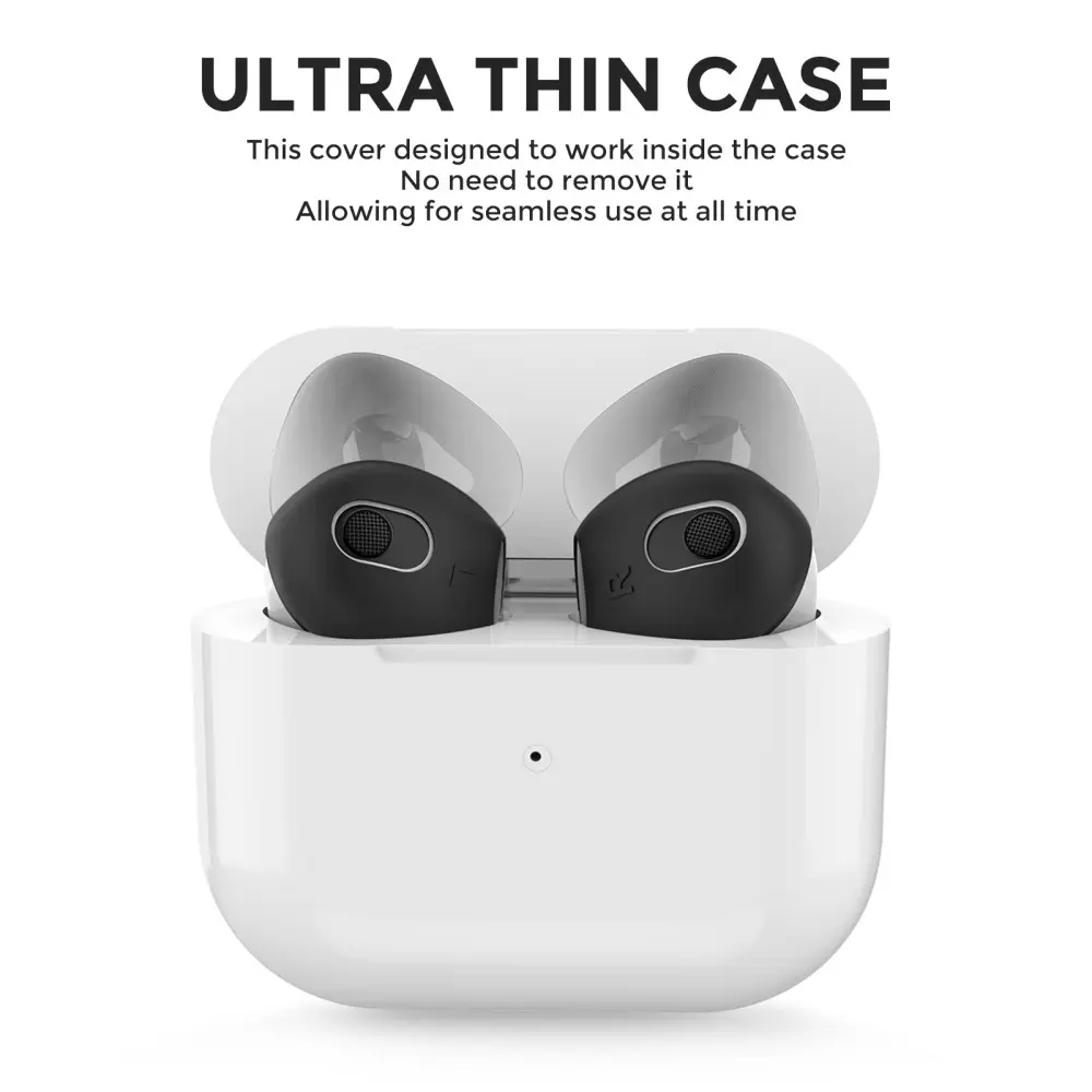 Earpads Silikon (3-pack) Apple AirPods 3 svart