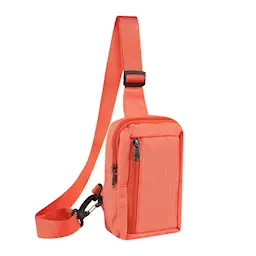 Lille Skuldertaske i nylon, Orange