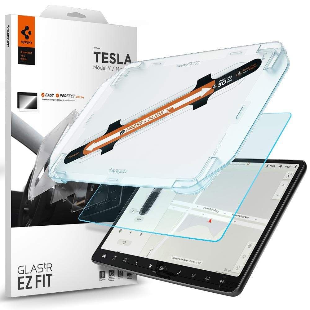 Spigen Tesla Model Y/3 Skjermbeskytter GLAS.tR EZ Fit Anti-Glare