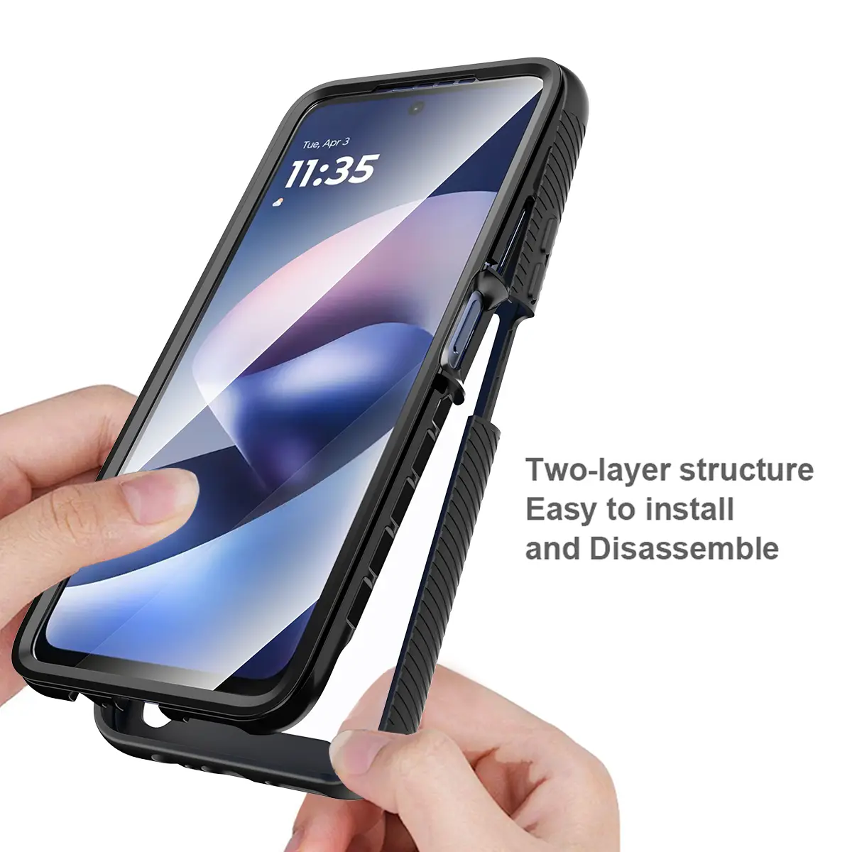 Full Protection Case Motorola Moto G37 Svart