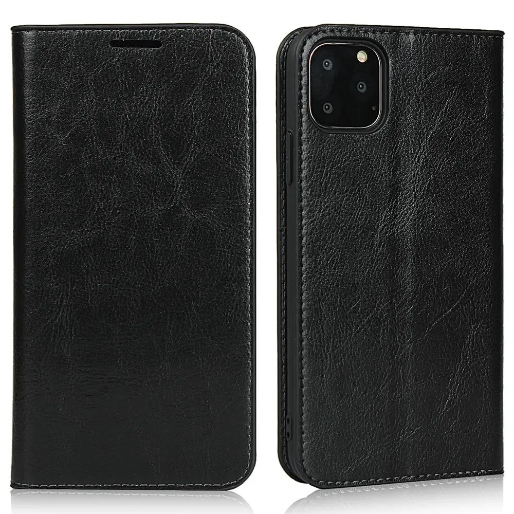 Mobilfodral Äkta Läder iPhone 11 Pro Svart