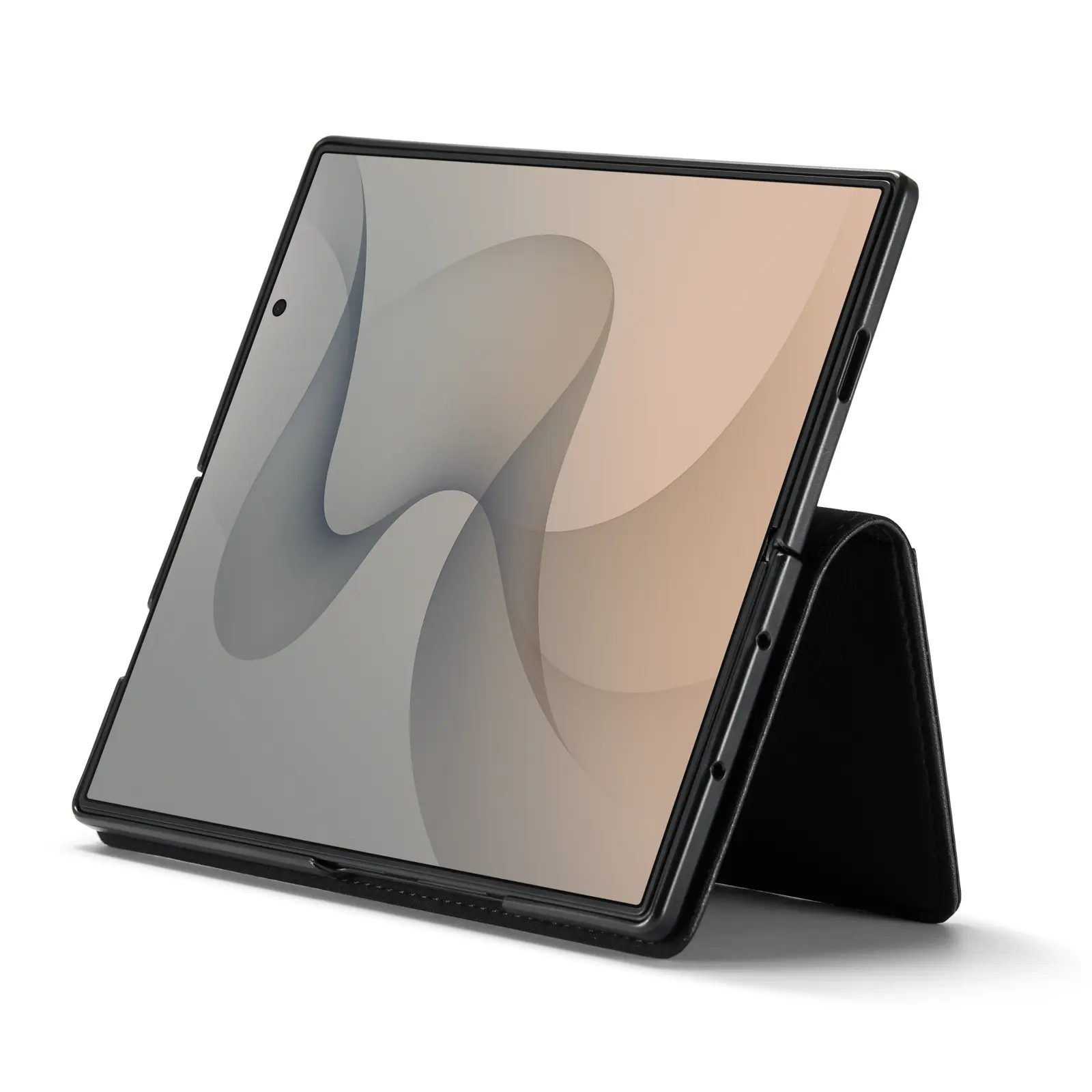 Äkta Läderfodral Samsung Galaxy Z Fold 8 Ultra Svart