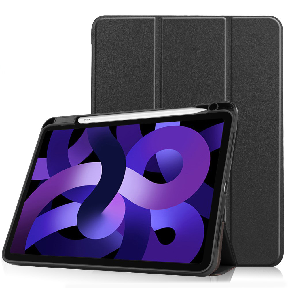 Apple iPad Air 11 6th Gen (2024) Kotelo Tri-fold Kynäpidikkeellä Musta