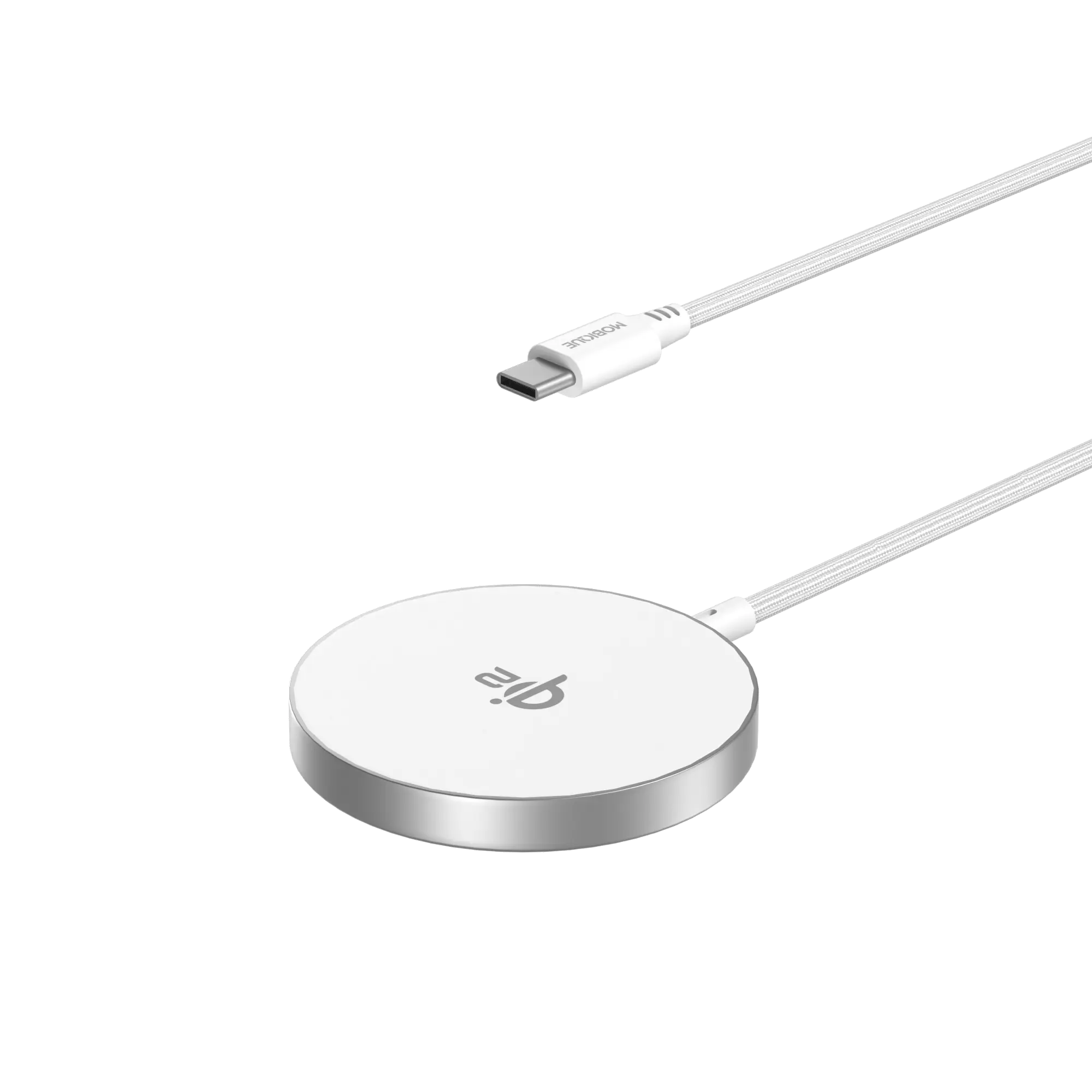 Qi2 Magnetisk Trådløs Oplader 15W hvid