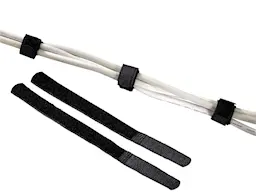 10-pack Kaapelisiteet tarranauhalla Musta