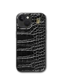 iPhone 13 MagSafe-suojakuori vegaaninahkaa, Black Croco