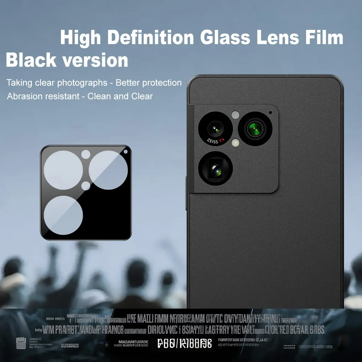 Härdat Glas 0.2mm Linsskydd Sony Xperia 1 VIII Svart