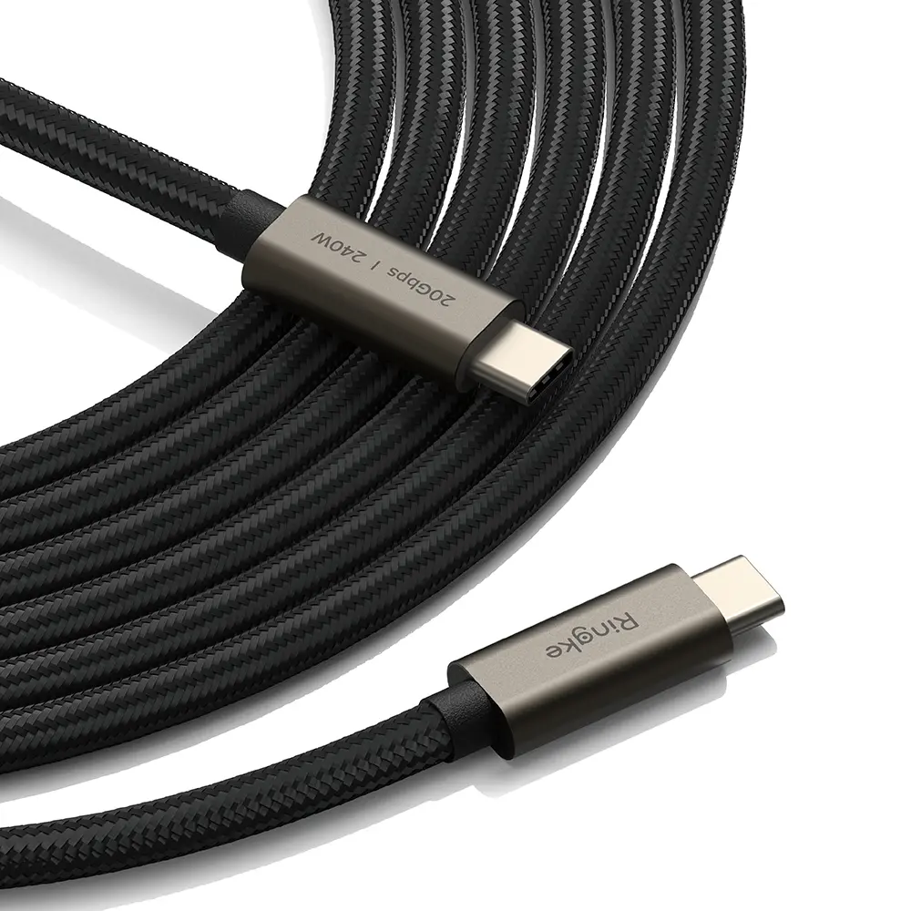 USB-C -> USB-C 3.2 Gen 2x2 Kabel 1m 240W svart
