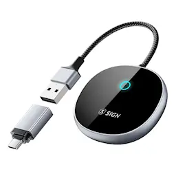 Trådløs CarPlay-adapter til biler med kablet CarPlay, Sort