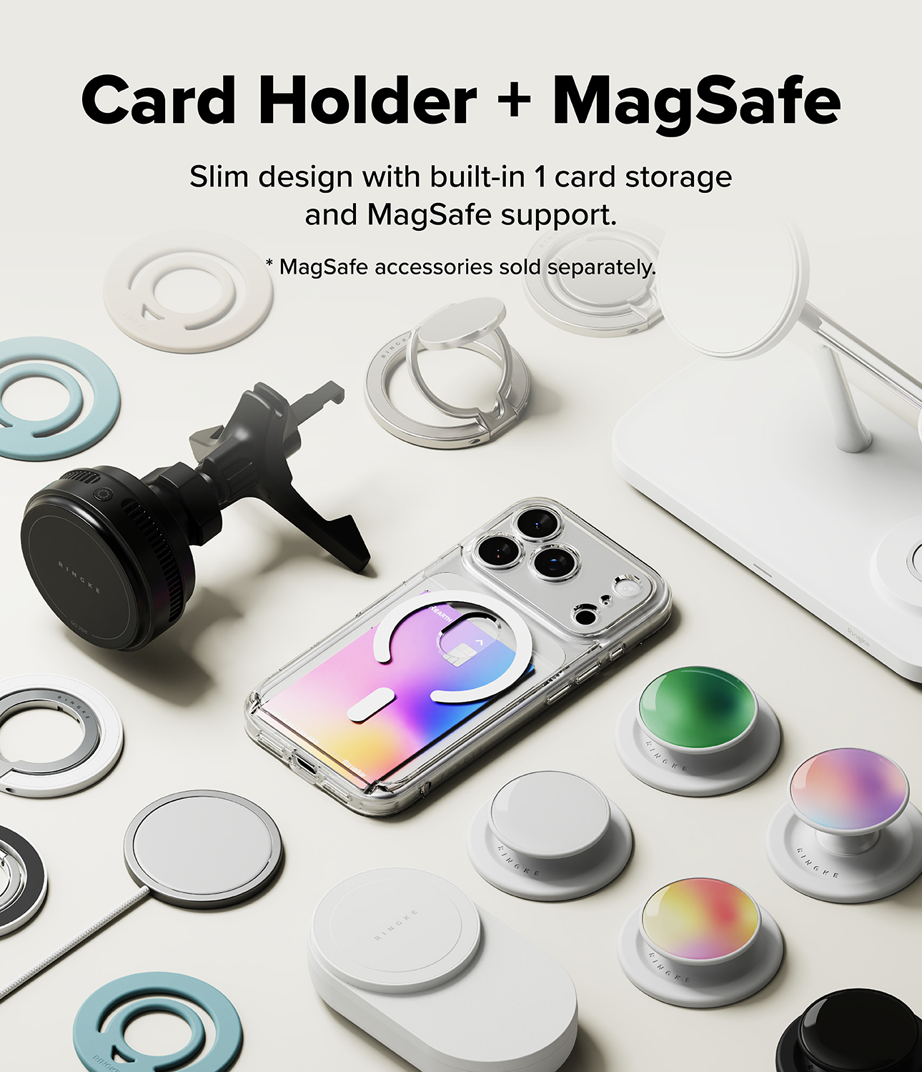 Fusion Card Magnetic Case iPhone 17 Pro Clear