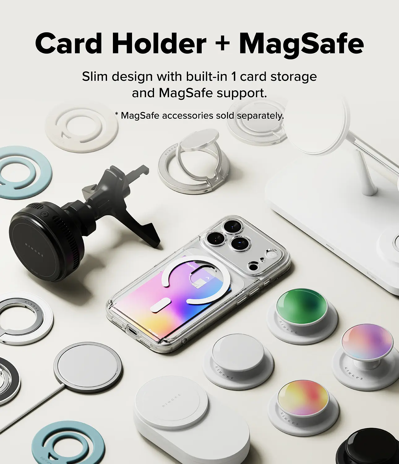 Fusion Card Magnetic Case iPhone 17 Pro Clear