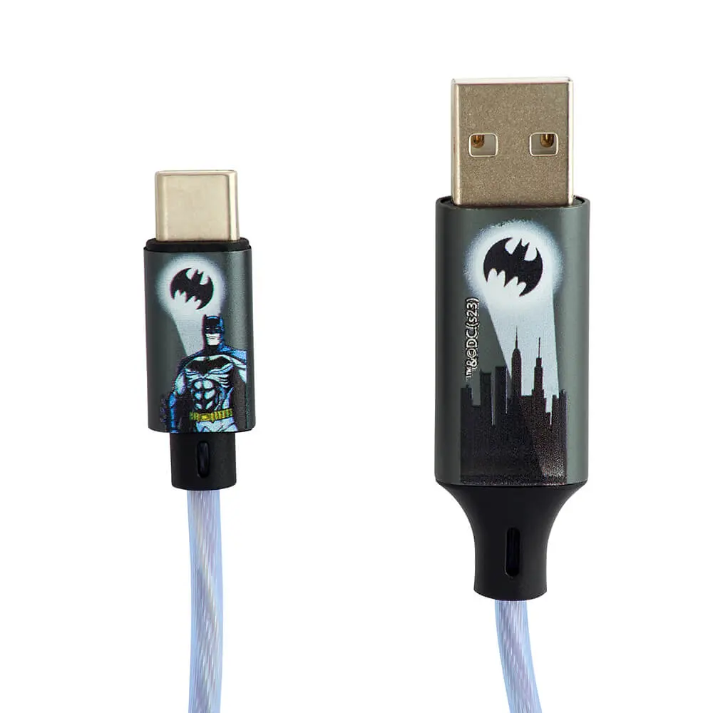 Light Up Kabel USB-A till USB-C 1.2m, Batman