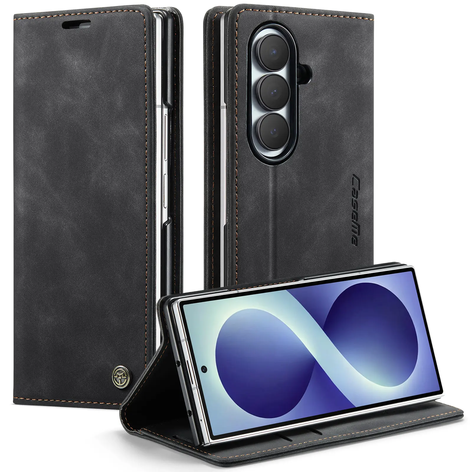 Slim Plånboksfodral Samsung Galaxy Z Fold 8 Ultra Svart
