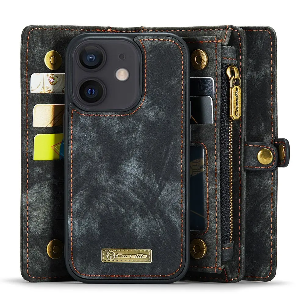Multi-slot Plånboksfodral iPhone 12/iPhone 12 Pro Grå