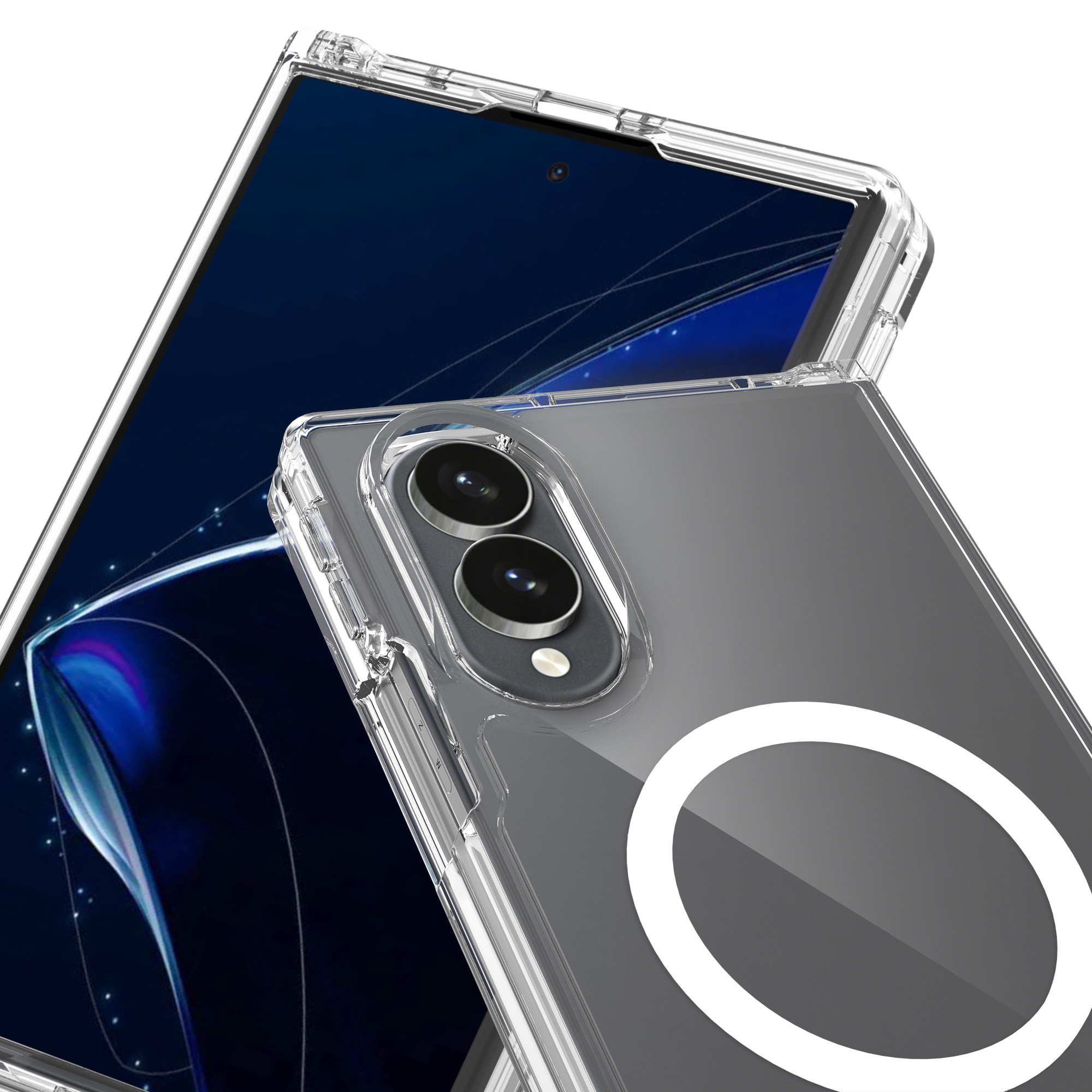Hybridskal MagSafe Samsung Galaxy Z Fold 8 Genomskinlig