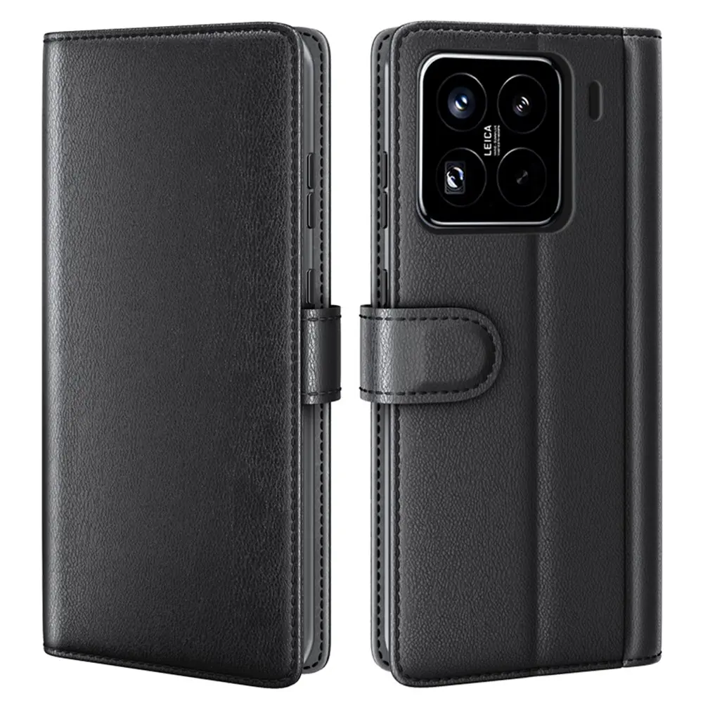 Ægte Læderetui Xiaomi 15 Pro Sort