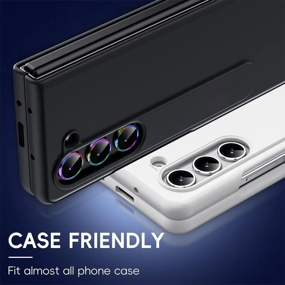 Linsskydd Aluminium + Härdat Glas Samsung Galaxy Z Fold 6 Svart