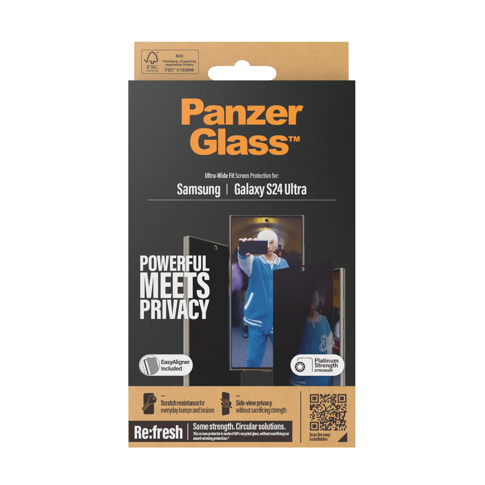 Samsung Galaxy S24 Ultra Privacy Screen Protector (with EasyAligner) Ultra Wide Fit